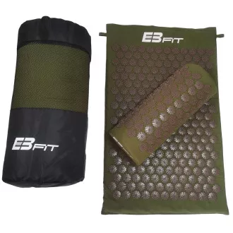 Akupressur PREMIUM Übungsmatte mit Kissen 67x42x2 cm, Mascara khaki