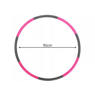 Hula Hop 95 cm, rosa-grau