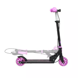 Kinder-Roller Story Play mit Handbremse, LED-Räder, lila