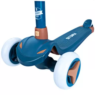 Kinderroller Story Mini Friends mit LED-Rädern Roller, blau, dreirädrig