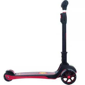 Dreirädriger Kinderroller Story 2in1 Deluxe Mini-Scooter mit Leuchträdern, schwarz und rot