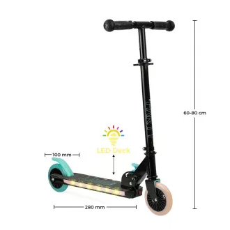 Story Party Kids Scooter mit LED-Tafel, schwarz