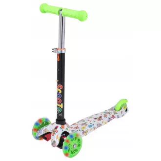 MINI SCOOTER dreirädriger Roller mit beleuchteten Rädern, Schmetterlinge