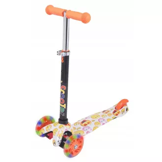 MINI SCOOTER dreirädriger Scooter mit leuchtenden Rädern, EMOJI