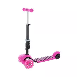 MINI SCOOTER 2in1 dreirädriger Scooter mit LED-Rädern, rosa
