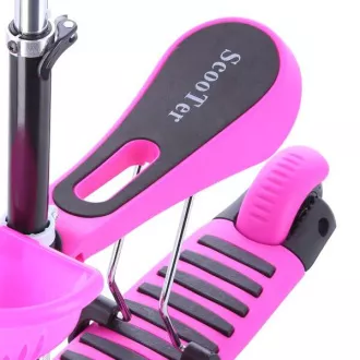 MINI SCOOTER 2in1 dreirädriger Scooter mit LED-Rädern, rosa