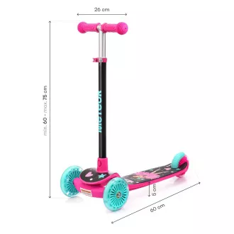 Dreirädriger Kinder-Roller MTR Funny, Pink