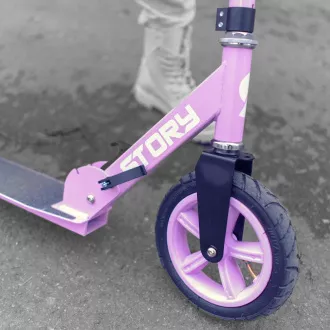 Klappbarer Scooter Story Civic Comfort mit aufblasbaren Rädern, lila Klappbarer Scooter Story Civic Comfort mit aufblasbaren Rädern, lila