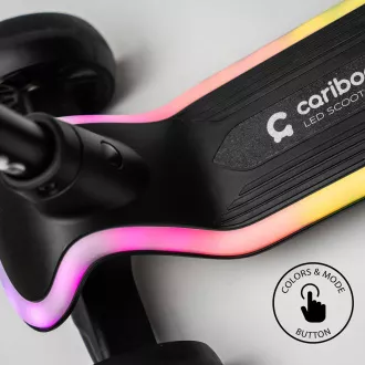 Dreirädriger Kinderroller Cariboo LEDstar, schwarz Dreirädriger Kinderroller Cariboo LEDstar, schwarz