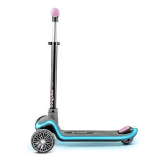 Dreirädriger Kinder-Roller Cariboo LEDstar, rosa
