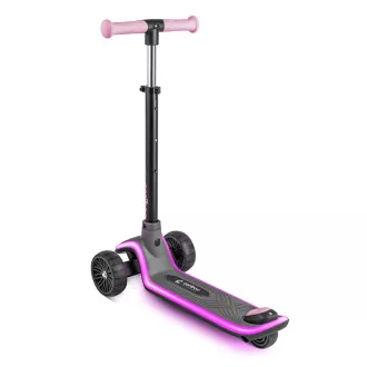 Dreirädriger Kinder-Roller Cariboo LEDstar, rosa