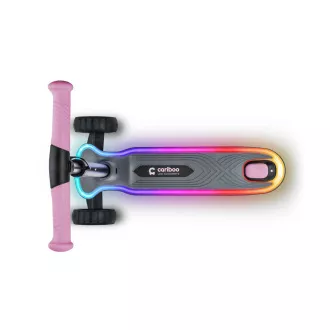 Dreirädriger Kinder-Roller Cariboo LEDstar, rosa
