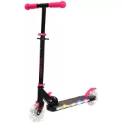 Kinder Scooter Story LED mit leuchtenden Rädern, Schwarz und Rosa