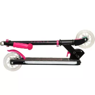 Kinder Scooter Story LED mit leuchtenden Rädern, Schwarz und Rosa