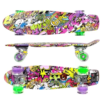 Pennyboard ENERO 56cm mit LED-Rädern, VINTAGE