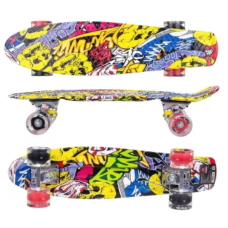 Pennyboard ENERO STREET-ART, 56 cm mit LED-Rädern Pennyboard ENERO STREET-ART, 56 cm mit LED-Rädern