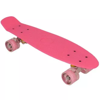Pennyboard mit LED-Rädern, 56 cm PINK