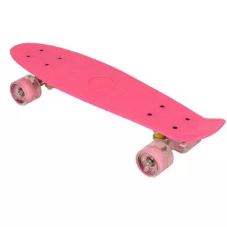 Pennyboard mit LED-Rädern, 56 cm PINK