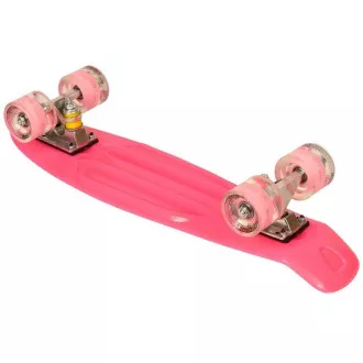 Pennyboard mit LED-Rädern, 56 cm PINK