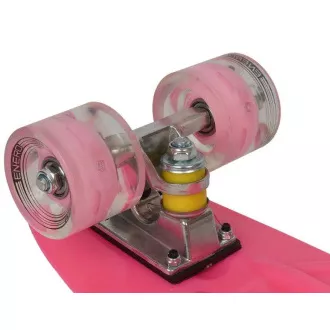 Pennyboard mit LED-Rädern, 56 cm PINK