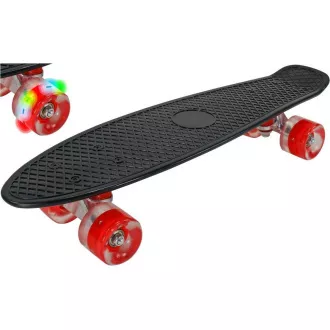 Pennyboard mit LED-Rädern, 56 cm SCHWARZ/ROT Pennyboard mit LED-Rädern, 56 cm SCHWARZ/ROT