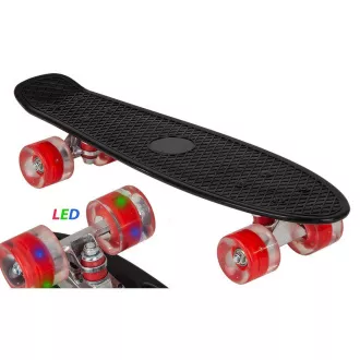 Pennyboard mit LED-Rädern, 56 cm SCHWARZ/ROT Pennyboard mit LED-Rädern, 56 cm SCHWARZ/ROT