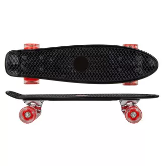 Pennyboard mit LED-Rädern, 56 cm SCHWARZ/ROT Pennyboard mit LED-Rädern, 56 cm SCHWARZ/ROT