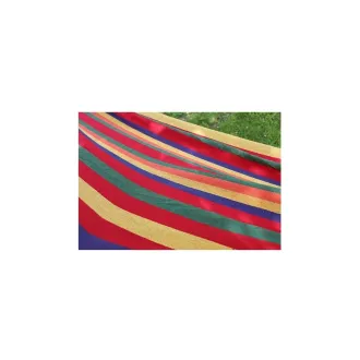 Faltbare Hängematte aus Baumwolle, rot-gelb, 260x80cm