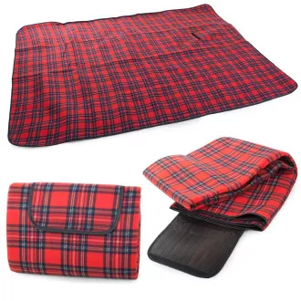 Picknickdecke mit wasserdichter Unterseite 150x200 cm, rot kariert Picknickdecke mit wasserdichter Unterseite 150x200 cm, rot kariert