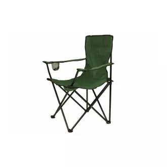 Klappbarer Campingstuhl, schwarz, grün