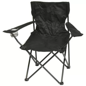 Klappbarer Campingstuhl, schwarz, grün