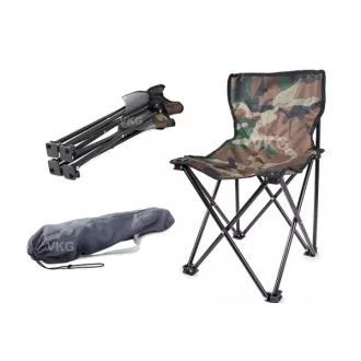 Klappbarer Campingstuhl (ohne Armlehnen), camouflage, Light camouflage Klappbarer Campingstuhl (ohne Armlehnen), camouflage, Light camouflage