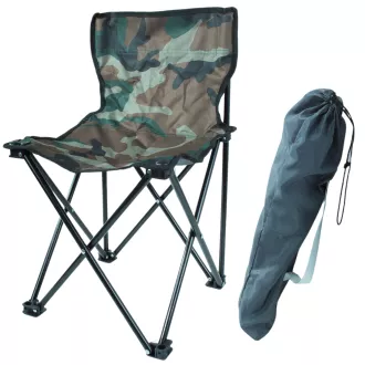 Klappbarer Campingstuhl (ohne Armlehnen), camouflage, Light camouflage Klappbarer Campingstuhl (ohne Armlehnen), camouflage, Light camouflage