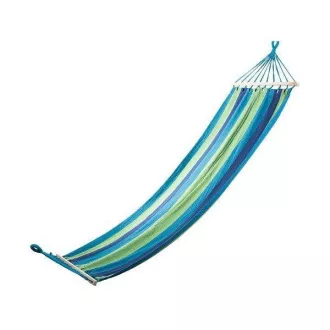 Baumwollhängematte 270x150cm, für bis zu 2 Personen, 200kg belastbar, Blau-Grün