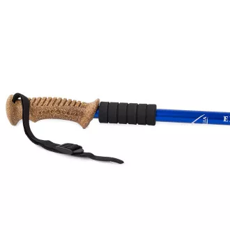 Nordic Walking-Trekkingstöcke mit ergonomischem Korkgriff, 135 cm, 2 Stück, Schwarz