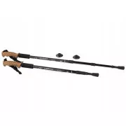 Nordic Walking-Trekkingstöcke mit ergonomischem Korkgriff, 135 cm, 2 Stück, Rot