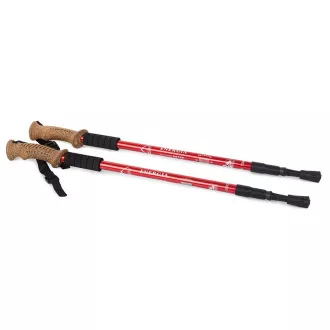 Nordic Walking-Trekkingstöcke mit ergonomischem Korkgriff, 135 cm, 2 Stück, Blau