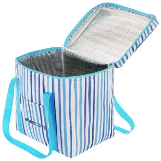 Thermotasche ENERO CAMP 32x25x35 cm, 28 l, blau gestreift