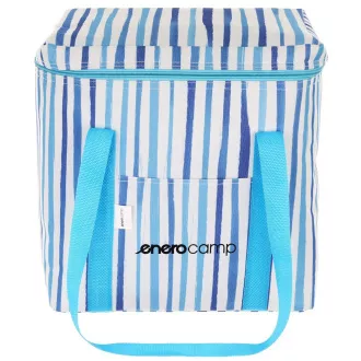 Thermotasche ENERO CAMP 32x25x35 cm, 28 l, blau gestreift