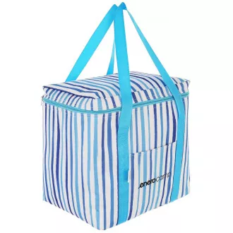 Thermotasche ENERO CAMP 32x25x35 cm, 28 l, blau gestreift