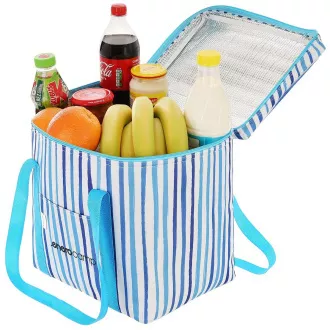 Thermotasche ENERO CAMP 32x25x35 cm, 28 l, blau gestreift
