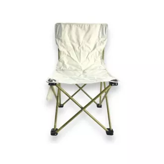 Großer klappbarer Campingstuhl 40x40x68 cm, Weiß