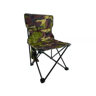 Großer klappbarer Campingstuhl 40x40x68 cm, Schwarz