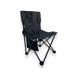 Kleiner klappbarer Campingstuhl 35x35x60 cm, Schwarz