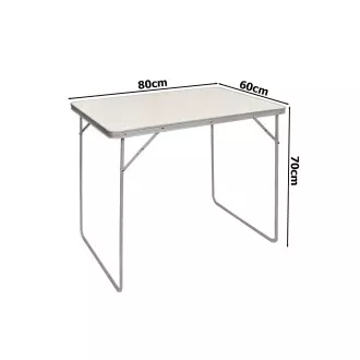 Klappbarer Campingtisch 80x60x70 cm, weiß Klappbarer Campingtisch 80x60x70 cm, weiß