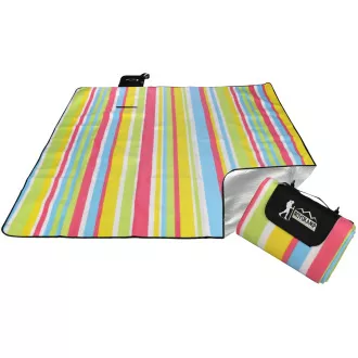 Picknickdecke 200x200 cm mit ALU-Bezug, gestreift - pastell Picknickdecke 200x200 cm mit ALU-Bezug, gestreift - pastell