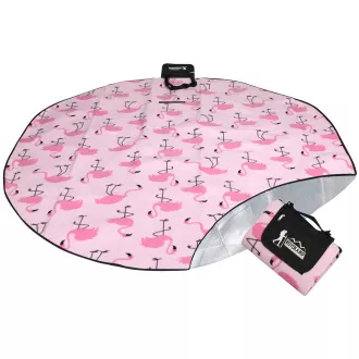 Runde Picknick-Decke 200 cm mit ALU-Bezug FLAMINGO Runde Picknick-Decke 200 cm mit ALU-Bezug FLAMINGO