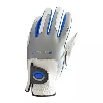 ZOOM Golf Handschuhe Tour Men Leder, Herren, Links, Weiß/Silber/Blau, UNI Größe
