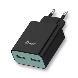 i-tec USB Power Charger 2 Port 2.4A - USB-Ladegerät - schwarz