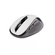 C-TECH Maus WLM-02, schwarz-weiß, kabellos, 1600DPI, 6 Tasten, USB-Nano-Empfänger